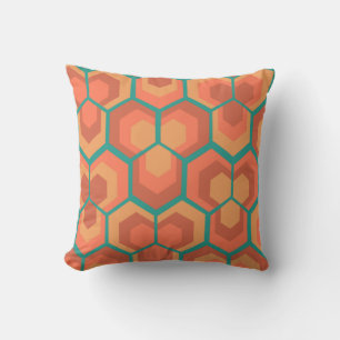 Hexagons Flowers Cushion