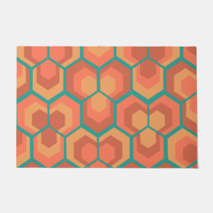 Hexagons Flowers  Doormat