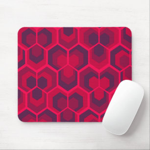 Hexagons Flowers Mouse Pad