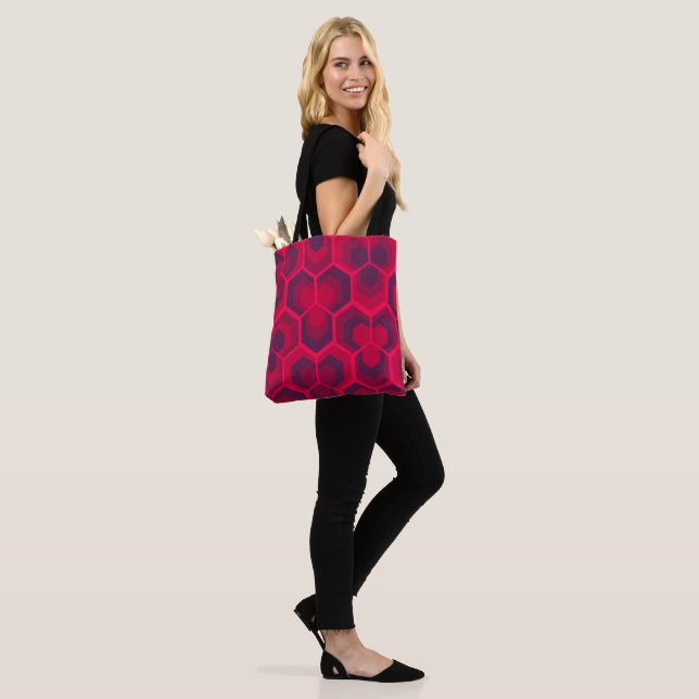 Hexagons Flowers  Tote Bag (On Model)