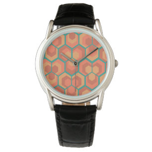 Hexagons Flowers Watch