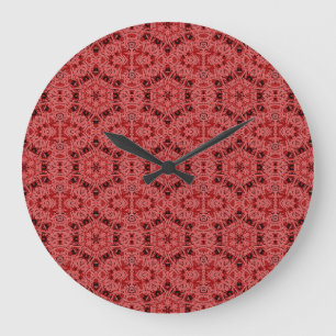hexagons on red clock