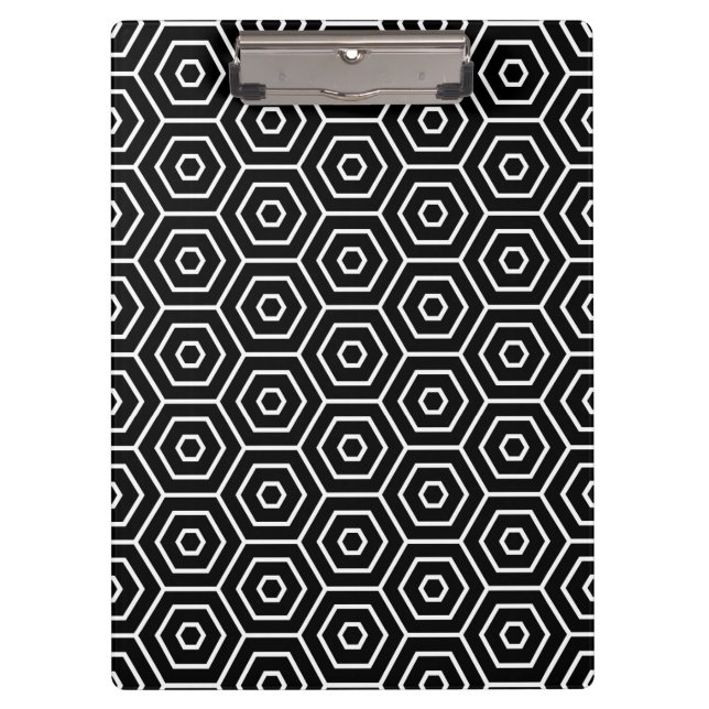 Hexagons texture geometric pattern clipboard (Front)