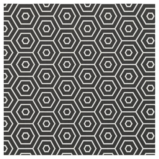 Hexagons texture geometric pattern fabric (Close Up)