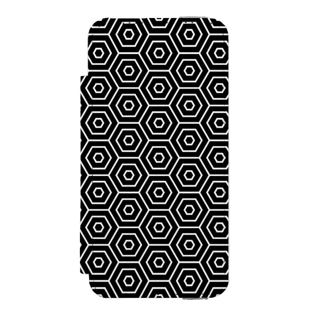 Hexagons texture geometric pattern incipio iPhone wallet case (Folio Front)
