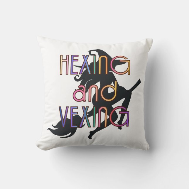 HEXING AND VEXING Witchcore Design Cushion (Front)