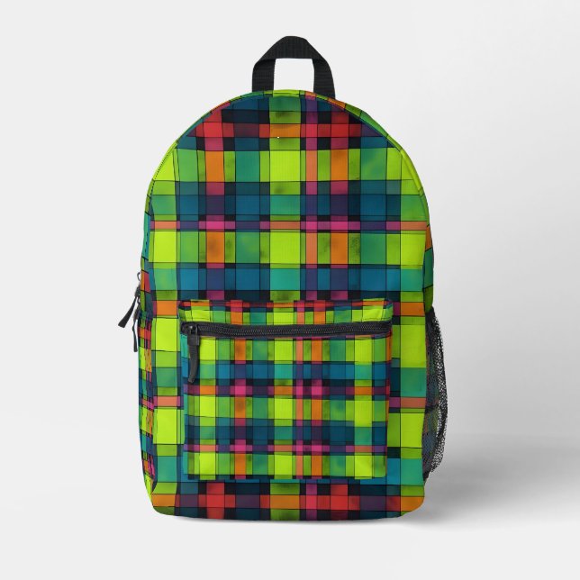 "HexWeave" Printed Backpack (Front)