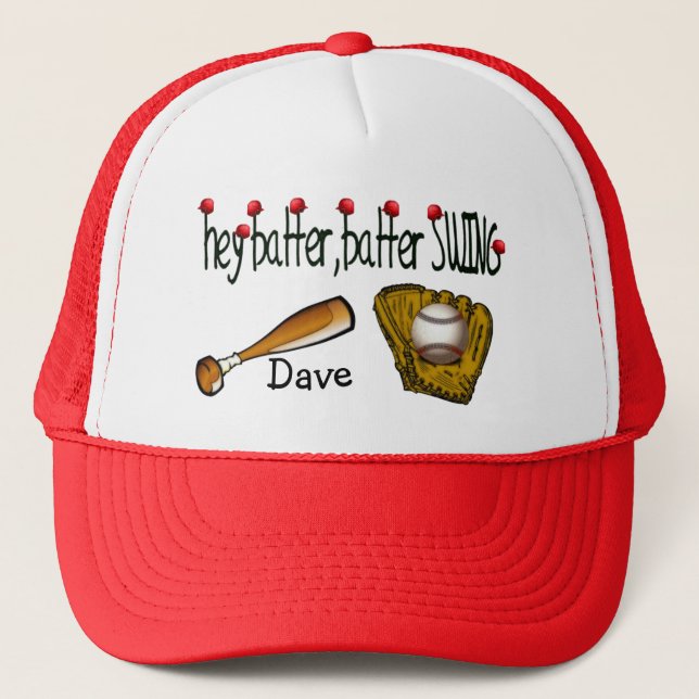 Hey Batter Batter Trucker Hat (Front)