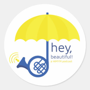 Hey Beautiful Logo Stickers