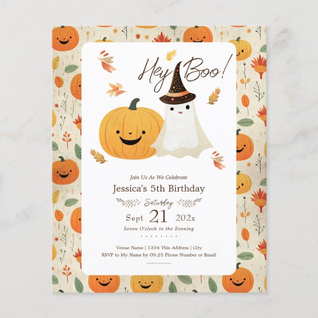 Hey Boo 5th Birthday Halloween  (Front)