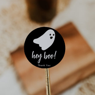 Hey Boo Birthday  Classic Round Sticker