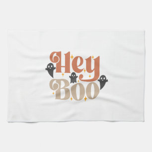 Hey Boo Boho Halloween Hey Boo Ghost Tea Towel