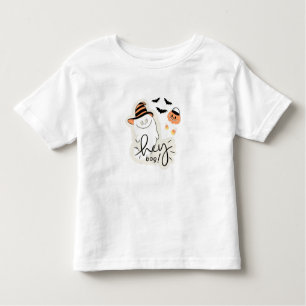 Hey Boo! Cute Ghost Halloween Fall Toddler T-Shirt