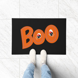 Hey Boo Did I Scare You Too Typography Drawing Art Doormat