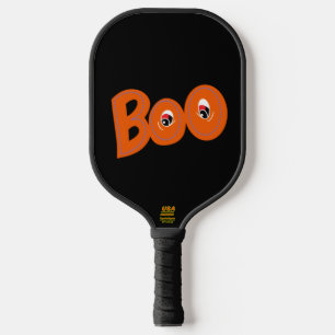 Hey Boo Did I Scare You Too Typography Drawing Art Pickleball Paddle
