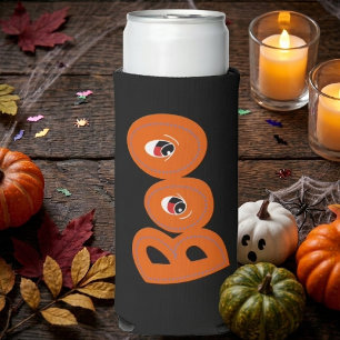 Hey Boo Did I Scare You Too Typography Drawing Art Seltzer Can Cooler