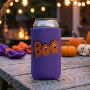 Hey Boo Did I Scare You Typography Drawing Art Can Cooler
