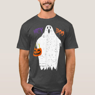 Hey Boo Funny Boo Ghost Pumpkin Halloween Costume  T-Shirt