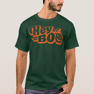 Hey Boo Funny Cute Halloween Ghost Pumpkin Boo Men T-Shirt