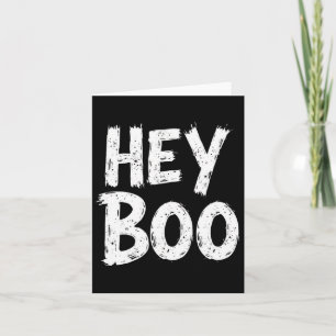 Hey Boo Funny Halloween Ghost  Card