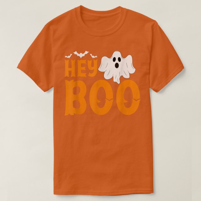 Hey Boo Funny Halloween Pun Ghost Spooky Toddler B T-Shirt (Design Front)