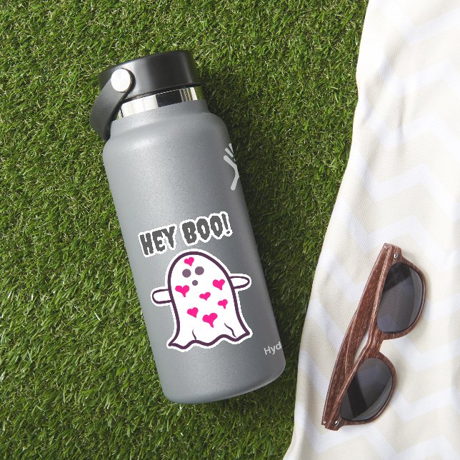 Hey Boo! Ghost Covered in Hearts (HydroFlask Insitu)