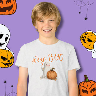 Hey BOO Ghost Pumpkin Tri-Blend Shirt