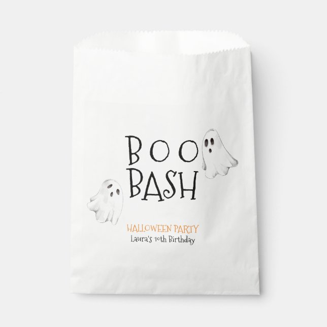 Hey Boo Halloween Ghost Party Favour Bags (Front)