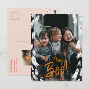 Hey Boo Halloween Ghost Photo Card