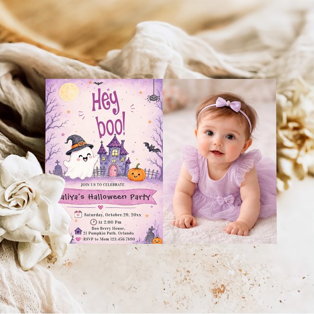 Hey Boo! Halloween Parrty Invitation (Creator Uploaded)