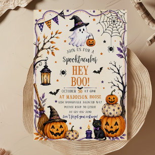 Hey Boo Halloween Party Invitation