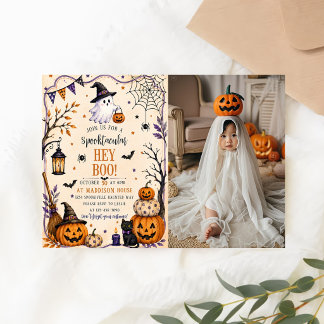 Hey Boo Halloween Party Invitation