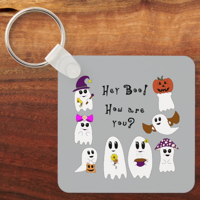 Hey Boo! Key Ring (Front)