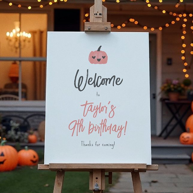 Hey Boo Modern Halloween Birthday Welcome Sign (Creator Uploaded)