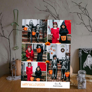 Hey Boo! Spooky Halloween Family Photo  Holiday Ca Card