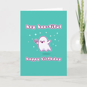 Hey Boo-tiful Happy Birthday Pun Card