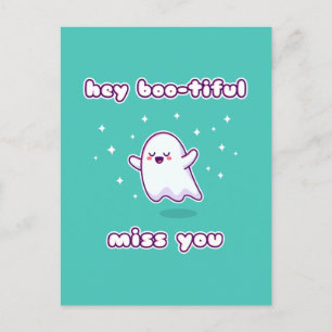 Hey Boo-tiful Miss You Pun Card