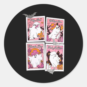 Hey Boo Wicked Boo Howdy Boo Peek A Boo Halloween Classic Round Sticker