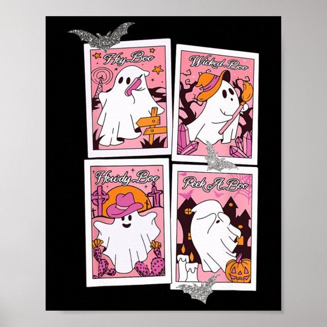 Hey Boo Wicked Boo Howdy Boo Peek A Boo Halloween  Poster (Front)