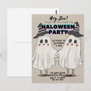 Hey boo you're invited halloween Postcard