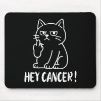 Hey Cancer F U Funny Meme Cat Middle Finger Fck Ca