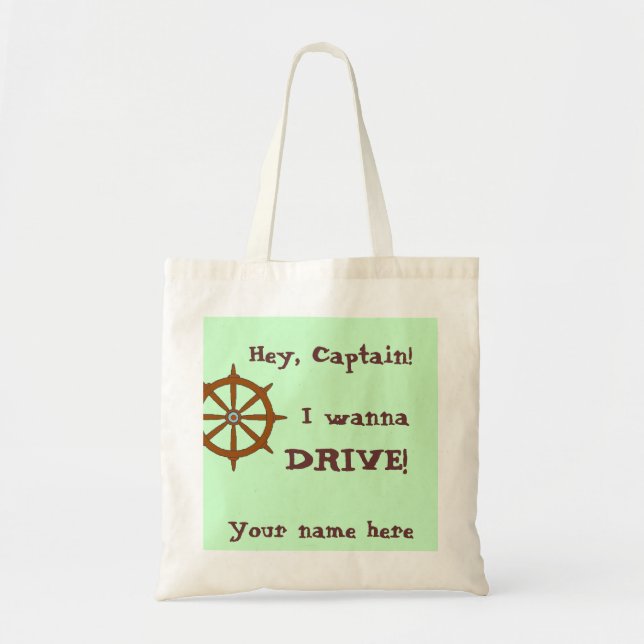 Hey Captain Name Tote Bag (Front)