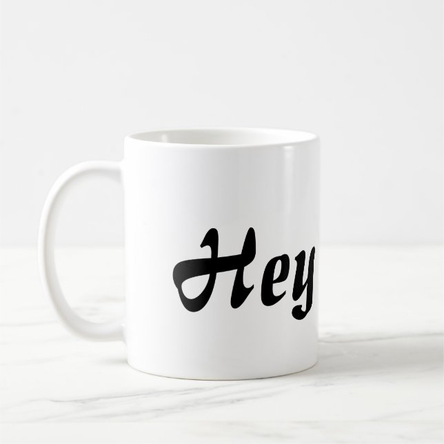 Hey Cutie Black Lettering Coffee Mug (Left)