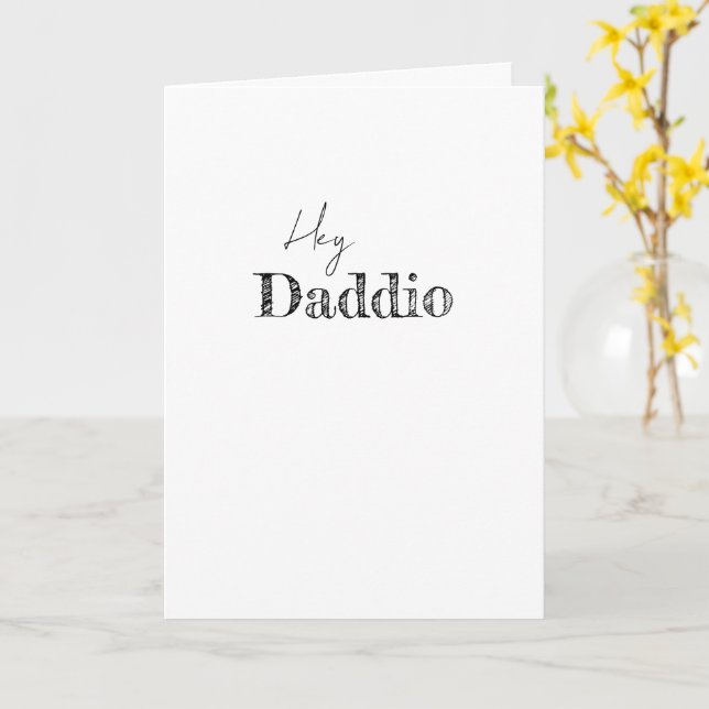 Hey Daddio HAPPY FATHERS DAY Modern Card (Yellow Flower)