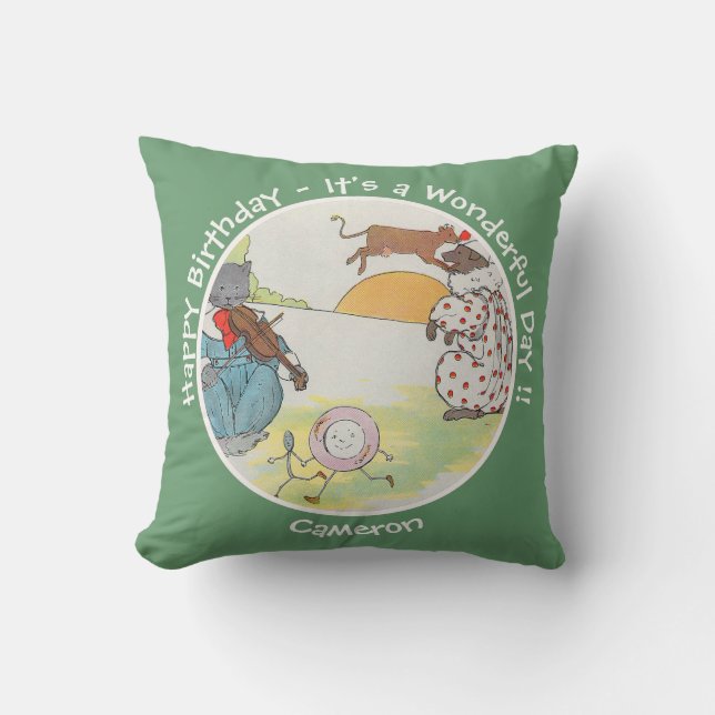 Hey Diddle Diddle Birthday Party Collection Cushion (Front)