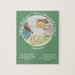 Hey Diddle Diddle Birthday Party Collection Jigsaw Puzzle<br><div class="desc">Nursery Rhyme illustration from "The Real Mother Goose" by Blanche Fisher Wright (1916). An out-of-copyright, public domain image. This is made from a very high resolution image, scanned directly form the original source, and thus offers the highest quality available. Hey, diddle, diddle! The cat and the fiddle, The cow jumped...</div>