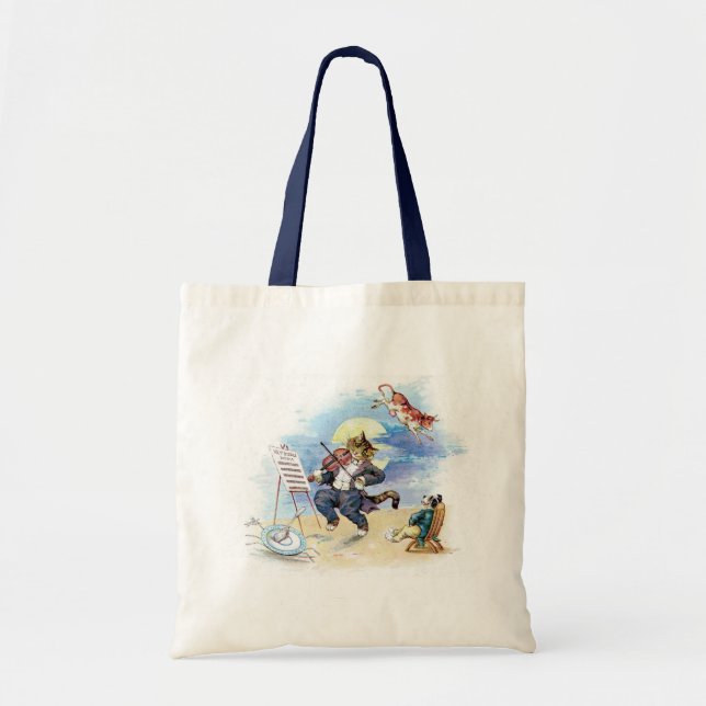 Hey, Diddle Diddle Nursery Rhyme Tote Bag (Front)