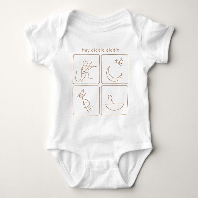 Hey Diddle Diddle onesy Baby Bodysuit (Front)