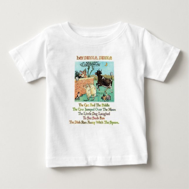 HEY DIDDLE DIDDLE THE CAT AND THE FIDDLE BABY T-Shirt (Front)