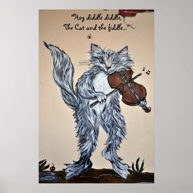 "Hey, Diddle Diddle, the Cat and the Fiddle" Poster (Front)